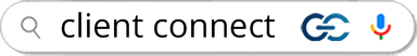 Client Connect app search screen