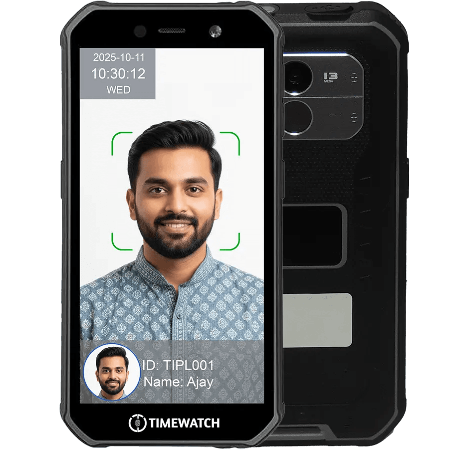 AI-Face-T7HD TimeWatch AI-Face-T7HD portable face attendance device, front view