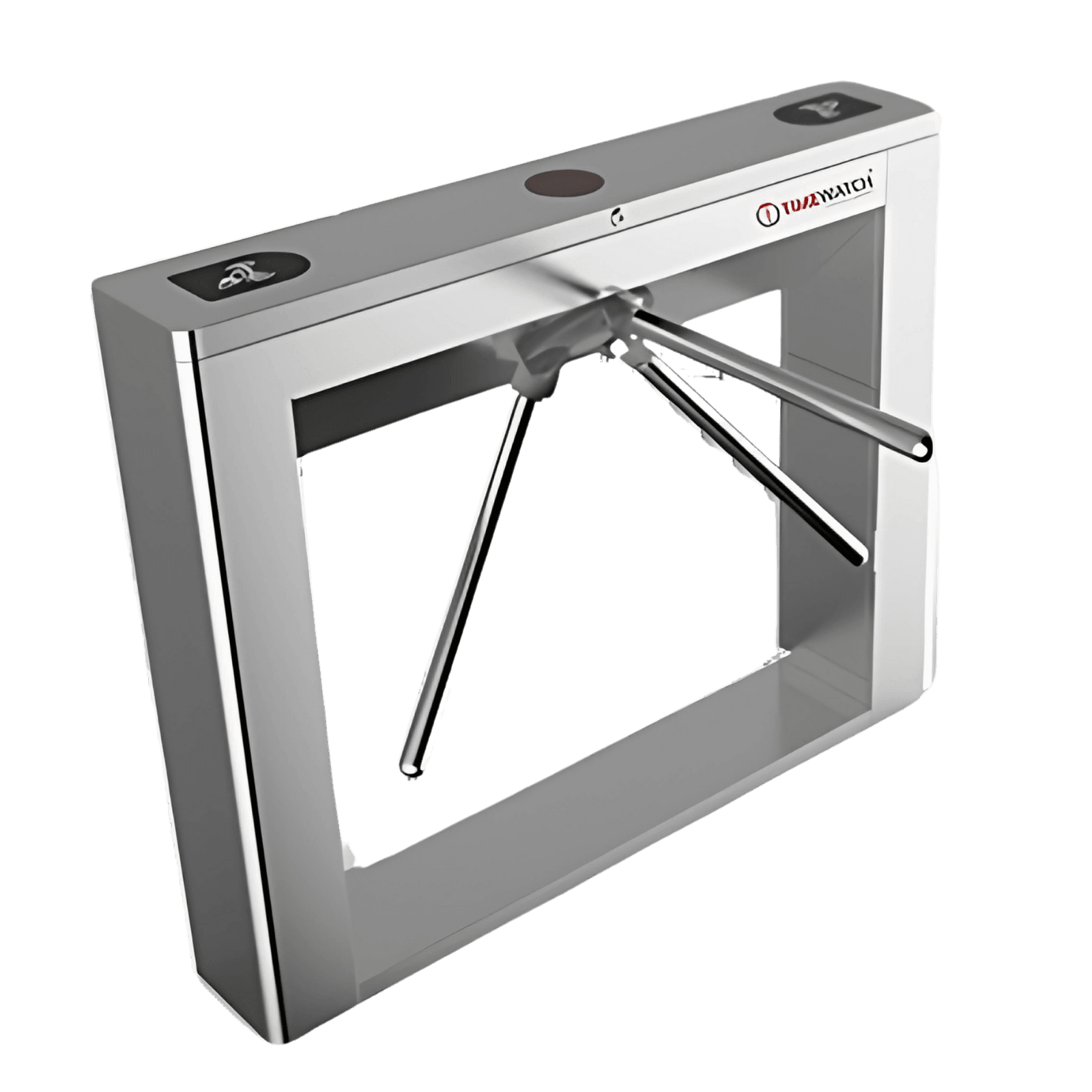 TimeWatch tripod turnstile unit with three-arm rotor and reader positions on the top cover