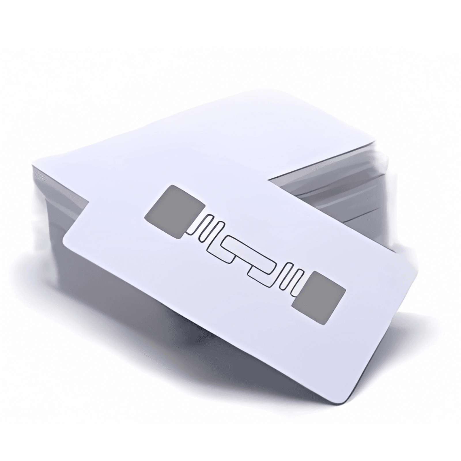 Passive UHF RFID card tag showing the internal antenna coil that is energised by the reader