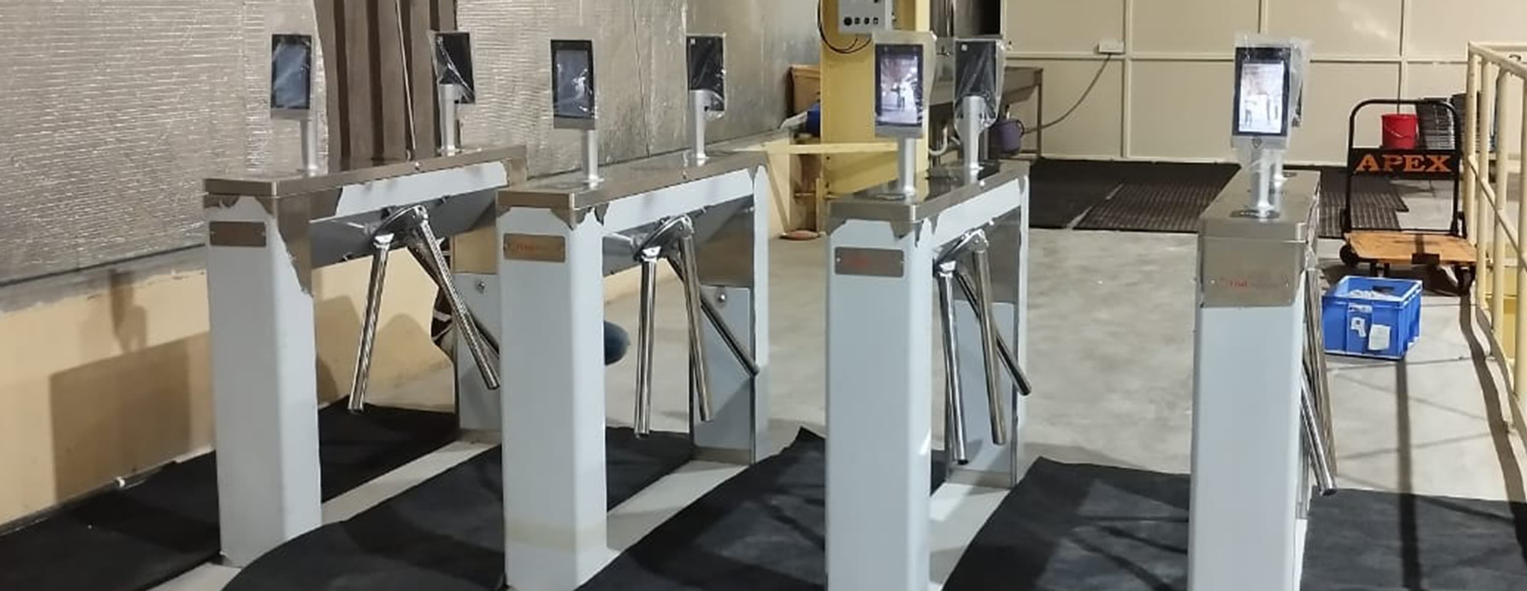 Turnstile gates and flap barriers managing pedestrian entry